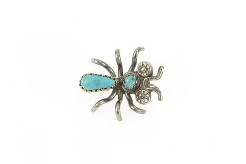 Sterling Silver Native American Turquoise Spider Ant Pin/Brooch