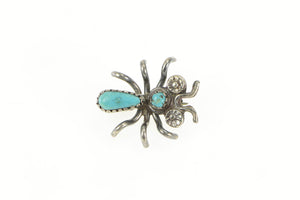 Sterling Silver Native American Turquoise Spider Ant Pin/Brooch