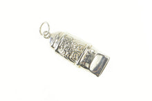 Load image into Gallery viewer, Sterling Silver Art Deco Repousse Floral Scroll Whistle Charm/Pendant