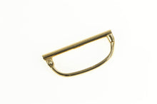 Load image into Gallery viewer, 18K Curved Bar Simple Classic Scarf Clip Yellow Gold