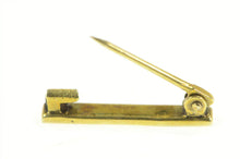 Load image into Gallery viewer, 14K Art Deco B Cursive Monogram Square Bar Pin/Brooch Yellow Gold