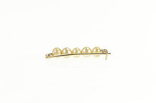 Load image into Gallery viewer, 14K Retro Pearl Beaded Classic Simple Bar Pin/Brooch Yellow Gold