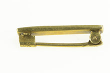 Load image into Gallery viewer, 14K R Cursive Monogram Art Deco Bar Pin/Brooch Yellow Gold