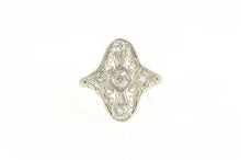 Load image into Gallery viewer, Platinum 0.50 Ctw Art Deco Filigree Diamond Engagement Ring