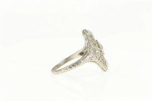 Platinum 0.50 Ctw Art Deco Filigree Diamond Engagement Ring