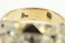 Load image into Gallery viewer, 14K Art Deco Diamond Enamel Masonic Men;s Ring Yellow Gold