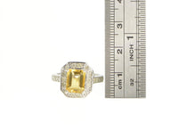 Load image into Gallery viewer, 14K 2.81 Ctw Citrine Diamond Halo Engagement Ring White Gold