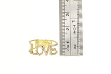 Load image into Gallery viewer, 10K LOVE Diamond Word Stackable Band Ring Yellow Gold