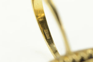 18K Marquise Garnet Onyx Filigree Cocktail Ring Yellow Gold