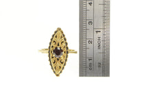 Load image into Gallery viewer, 18K Marquise Garnet Onyx Filigree Cocktail Ring Yellow Gold