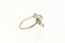 Load image into Gallery viewer, 14K 1950&#39;s Diamond Floral Cluster Statement Ring White Gold