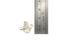 Load image into Gallery viewer, 14K 1950&#39;s Diamond Floral Cluster Statement Ring White Gold