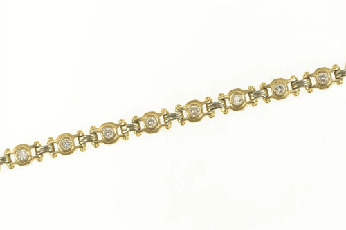 14K 1.00 Ctw Diamond Classic Ornate Tennis Bracelet 7.25