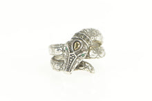 Load image into Gallery viewer, Sterling Silver John Hardy 14K Emerald Cayman Alligator Ring