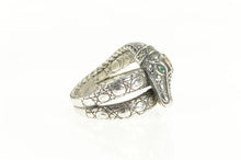 Load image into Gallery viewer, Sterling Silver John Hardy 14K Emerald Cayman Alligator Ring