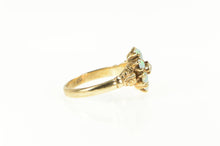 Load image into Gallery viewer, 14K Victorian Opal Diamond Flower Engagement Ring Yellow Gold