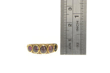 Load image into Gallery viewer, 14K Victorian Tourmaline Cabochon Five Stone Ring Yellow Gold