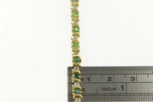 Load image into Gallery viewer, 14K Natural Emerald Diamond Classic Tennis Bracelet 6.75&quot; Yellow Gold