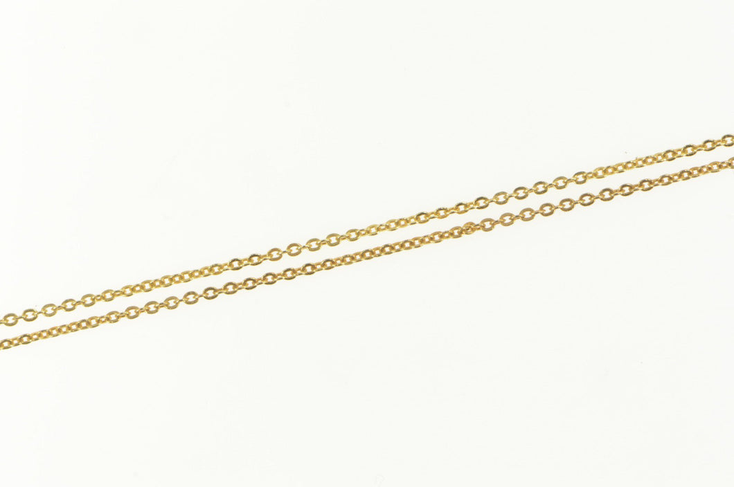 14K 1.0mm Cable Link Classic Simple Chain Necklace 20