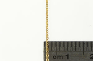 14K 1.0mm Cable Link Classic Simple Chain Necklace 20" Yellow Gold