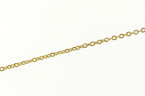 Gold Filled 1.6mm Cable Chain Classic Oval Simple Link Necklace 17.5