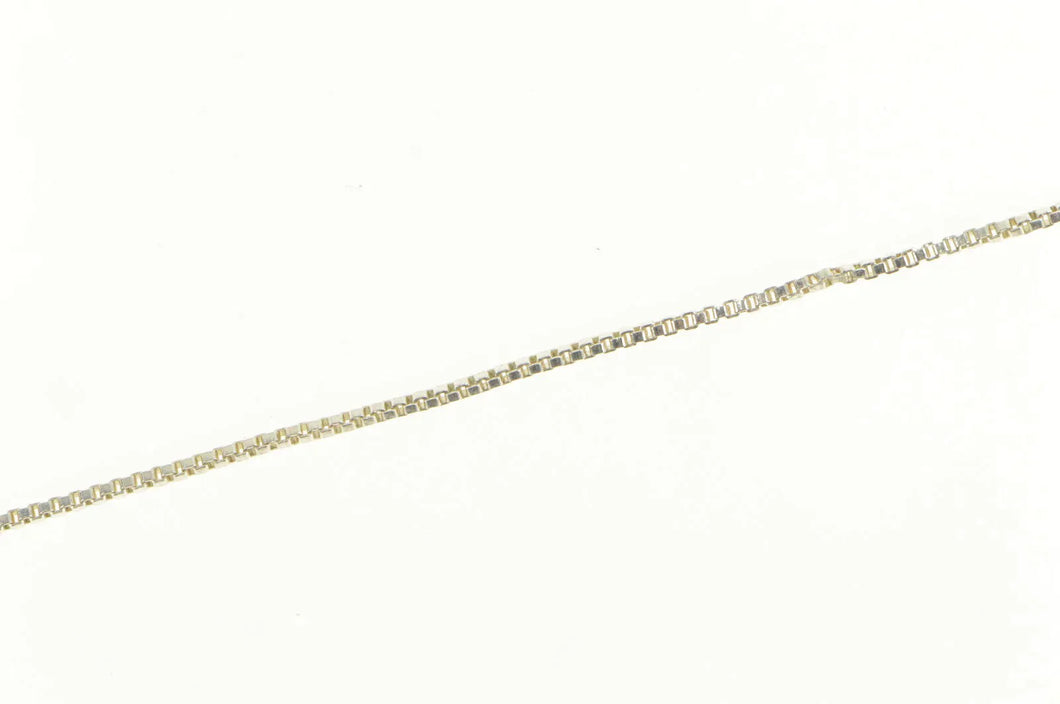 Sterling Silver 0.8mm Square Classic Box Chain Simple Link Necklace 13.5