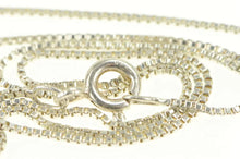 Load image into Gallery viewer, Sterling Silver 0.8mm Square Classic Box Chain Simple Link Necklace 13.5&quot;