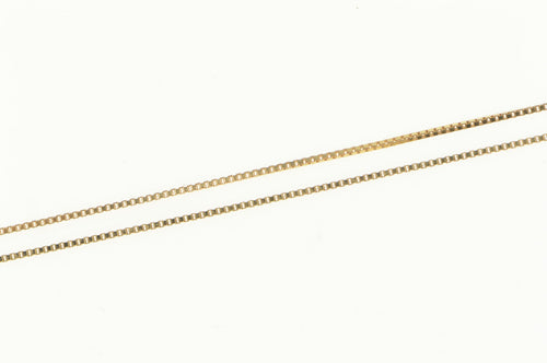 14K 0.5mm Box Chain Square Link Classic Link Necklace 17.5