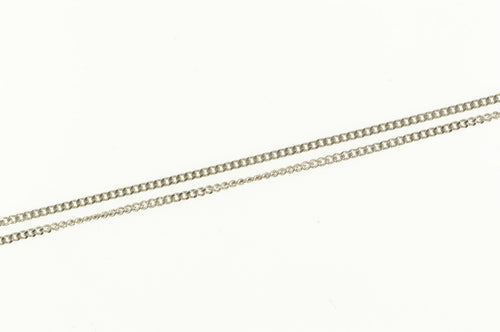 14K 1.0mm Curb Link Classic Simple Chain Necklace 15.5