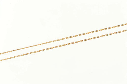 10K 0.6mm Cable Chain Simple Link Necklace 18