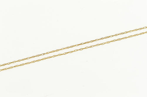 10K 0.6mm Rolling Cable Chain Spiral Link Necklace 18