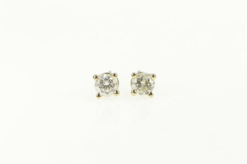 14K 0.50 Ctw Diamond Solitaire Classic Stud Earrings White Gold