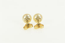 Load image into Gallery viewer, 14K 7.0mm Classic Simple Statement Pearl Earrings Yellow Gold