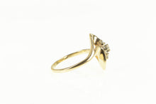 Load image into Gallery viewer, 14K Diamond Ornate Classic Bypass Freeform Ring Yellow Gold