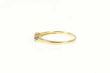 Load image into Gallery viewer, 14K Diamond Amethyst Accent Three Stone Stackable Ring Yellow Gold