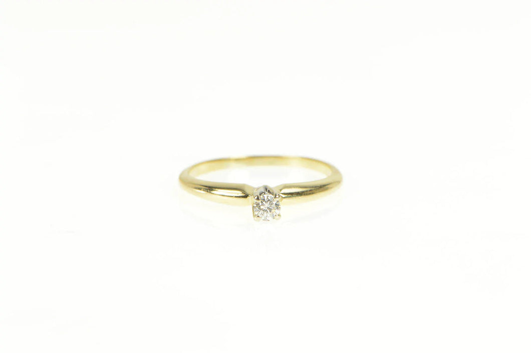 14K Diamond Solitaire Classic Engagement Ring Yellow Gold