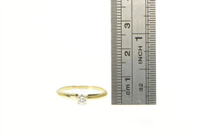 14K Diamond Solitaire Classic Engagement Ring Yellow Gold