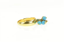 Load image into Gallery viewer, Sterling Silver Turquoise Beaded Ball Fringe Tassel Pom Pom Ring
