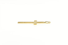 Load image into Gallery viewer, 14K Retro 1960&#39;s Classic Geometric Cross Christian Pendant Yellow Gold