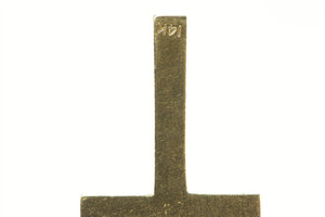 14K Retro 1960's Classic Geometric Cross Christian Pendant Yellow Gold