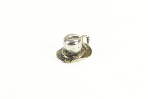 Sterling Silver 3D Cowboy Hat Western Motif Charm/Pendant