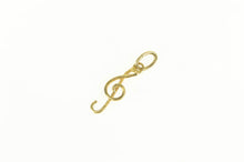 Load image into Gallery viewer, 14K Treble Clef Music Symbol Musician Charm/Pendant Yellow Gold