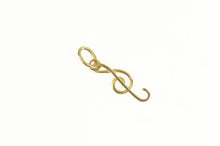 Load image into Gallery viewer, 14K Treble Clef Music Symbol Musician Charm/Pendant Yellow Gold