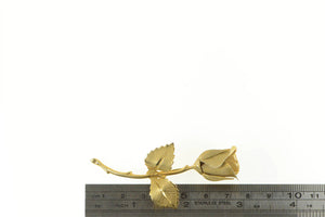 Gold Filled 3D 1960's Retro Rose Flower Romantic Pin/Brooch