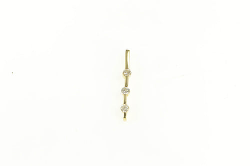 14K 0.30 Ctw Diamond Tiered Bar Drop Pendant Yellow Gold