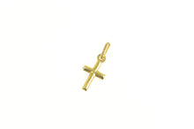 Load image into Gallery viewer, 18K Cross Christian Faith Symbol Simple Charm/Pendant Yellow Gold