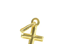 Load image into Gallery viewer, 18K Cross Christian Faith Symbol Simple Charm/Pendant Yellow Gold