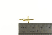 Load image into Gallery viewer, 18K Cross Christian Faith Symbol Simple Charm/Pendant Yellow Gold