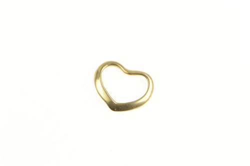 14K Heart Love Symbol Cut Out Anniversary Pendant Yellow Gold