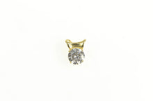 Load image into Gallery viewer, 14K Round Cubic Zirconia Solitaire Classic Statement Pendant Yellow Gold